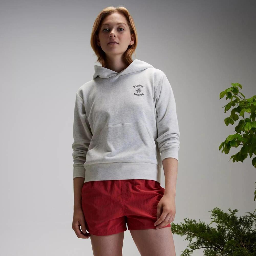 Alpine Design Women's Fleece Hoodie, Medium, Cream Heather